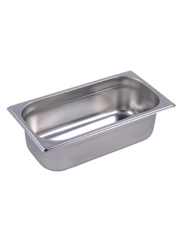 BACINELLA INOX GASTRONORM AISI 304 GN 1/3 mm 325x175xh100 lt. 4.1