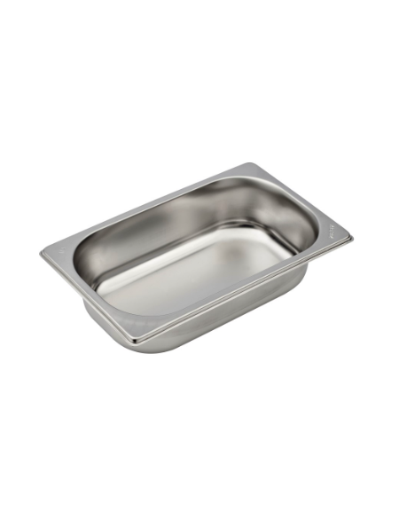 BACINELLA INOX GASTRONORM AISI 304 GN 1/4 mm 265x162xh65 lt. 1.8