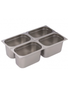 BACINELLA INOX GASTRONORM AISI 304 GN 1/4 mm 265x162xh200 lt. 5.6