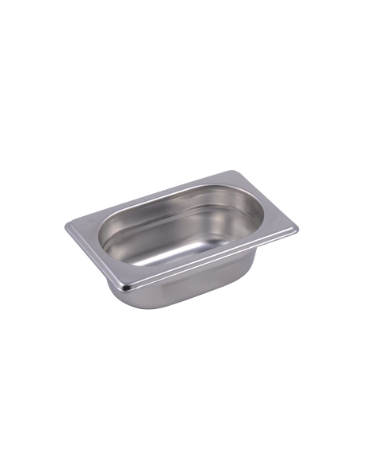 BACINELLA INOX GASTRONORM AISI 304 GN 1/9 mm 176x108xh100 lt. 1