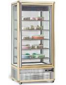 Vetrina espositiva verticale refrigerata con ripiani a griglie mm 900x690x1900h