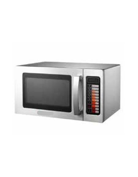 Forno a micro-onde in acciaio inox con GRILL - 1000w - 25 Lt , Dimensioni  int. mm: 344x340x220h - Piatto rotante diam. mm 270 