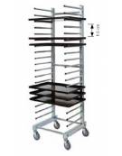 Carrello portateglie in acciaio inox universale - portata 20 teglie cm 51x47x177h