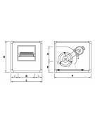 Elettroaspiratore cassonato 1V-Portata m3/h 2.300-Potenza 0,37Kw