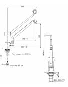 Miscelatore canna lunga, leva in plastica nera cm. 30