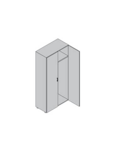 Contenitore alto porta abiti con anta in legno - cm 90x45x196h