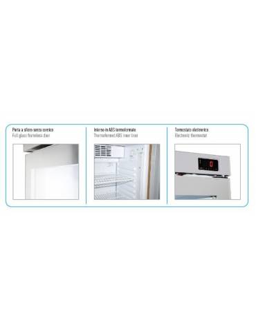 Frigo sopra banco statico per bevande con agitatore di aria - capacità 162 Lt - temperatura 0°C/+10°C - mm 595x645x840h