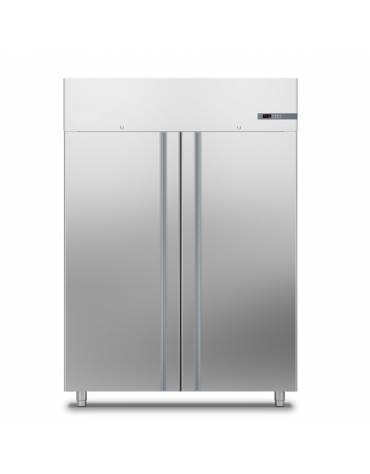 Armadio Refrigerato 1200 monoblocco in Acciaio Inox a bassa temperatura con 2 porte cm 142x70x203h