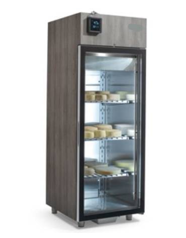 Frigorifero per la frollatura della carne con porta a vetro - Capacità Lt 352 - cm 71x59,5x172h