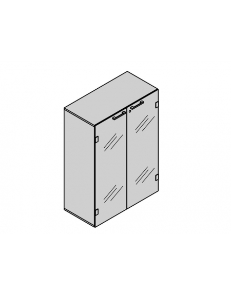 Contenitore 2 ante vetro fumè 90x45x130h