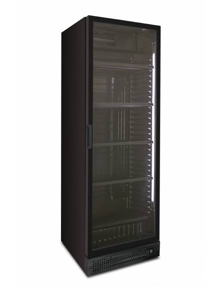 Espositore vetrina bevande verticale Lt. 390 a 2 porte con casso