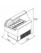 Vetrina gelati 12 vaschette Lt. 5 GREZZA