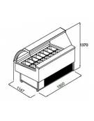 Vetrina gelati 16 vaschette Lt. 5 GREZZA