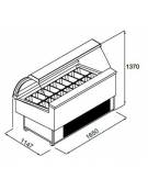 Vetrina gelati 18 vaschette Lt. 5 GREZZA