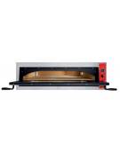 Forno pizza elettrico in  in alluminio nero 8 pizze (Ø 300 mm) - 2 camere di cottura con dim. mm 610x610x140h x 2