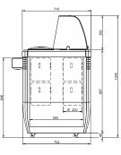 Vetrina per N° 4+2 Pozzetti granite da Lt. 7,3