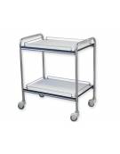 Carrello ospedaliero con corpo e maniglie in alluminio  - con spondine - medio - cm 70x50x78h