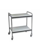 Carrello ospedaliero con corpo e maniglie in alluminio  - senza spondine - medio - cm 70x50x78h