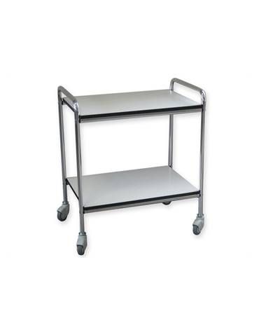 Carrello ospedaliero con corpo e maniglie in alluminio  - senza spondine - medio - cm 70x50x78h