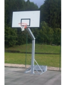 Impianto basket monotubolare sez cm 15x15, sbalzo cm 165, trasportabile