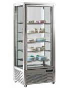 Vetrina espositiva verticale refrigerata con ripiani a griglie mm 800x680x1910h