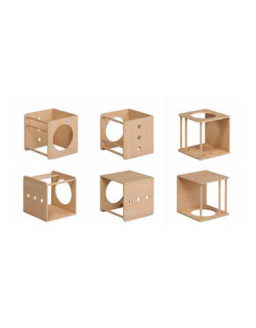 CHECUBO 1 Cubo aperto con facce diverse - CM 55X55X55h