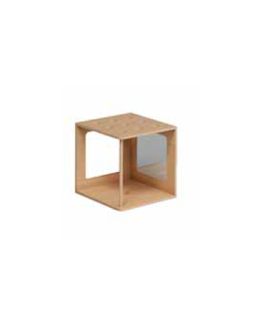 CHECUBO 2  Cubo aperto con facce diverse, 1 con specchio   - CM 55X55X55h