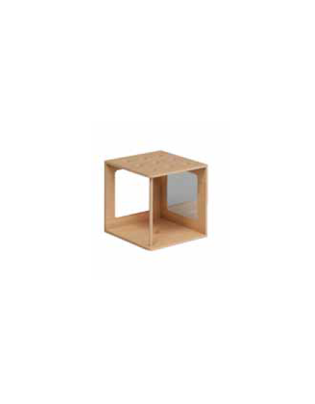 CHECUBO 2  Cubo aperto con facce diverse, 1 con specchio   - CM 55X55X55h