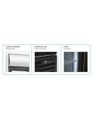 Vetrina bibite verticale con ante scorrevoli autochiudenti - refrigerazione ventilata - mm 1000x730x2036h