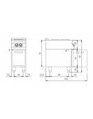 Cucina elettrica professionale 2 Piastre quadre - potenza 2 x 2,6 KW - cm 40x73x87h