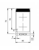 Cucina a induzione per ristoranti - 2 Zone di cottura su mobile aperto  - Adatte a pentole fondo liscio -cm 40x73x87h