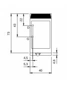 Bagnomaria a gas su vano aperto - 1 vasca GN1/1 h15 - potenza 3 KW - cm 40x73x87h