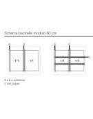 Bagnomaria a gas su vano aperto - 2 vasche GN1/1 h15 - potenza totale 6 KW - cm 80x73x87h