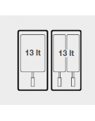 Friggitrice a gas su mobile 2 Vasche da lt. 13+13 con scambiatori in vasca - cm 80x73x87h