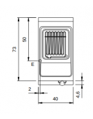 Friggitrice elettrica professionale 1 vasca capacità 17 lt. su armadio chiuso cm 40x73x87h