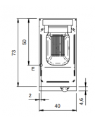 Friggitrice elettrica trifase da banco con 1 vasca da 10 Lt - Potenza 9 Kw - cm 40x73x28h