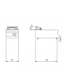 Friggitrice elettrica trifase da banco con 1 vasca da 10 Lt - Potenza 9 Kw - cm 40x73x28h