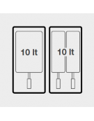 Friggitrice elettrica trifase da banco con 2 vasche da 10+10 Lt - Potenza totale 9 Kw - cm 80x73x28h