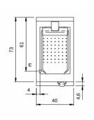 Scaldapatate elettrico su armadio con porta - bacinella GN 1/1 - potenza 1 Kw - cm 40x73x87h