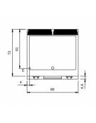 Fry Top elettrico da banco, piastra 2/3 liscia 1/3 rigata cromata - potenza tot.10,8 kW - cm 80x73x28h