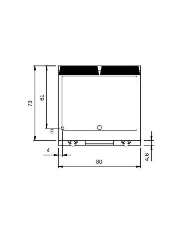 Fry Top elettrico da banco, piastra 2/3 liscia 1/3 rigata cromata - potenza tot.10,8 kW - cm 80x73x28h