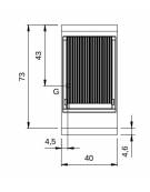 Griglia ad acqua grill a gas su armadio chiuso - potenza 7,5 Kw - cm 40x73x87h