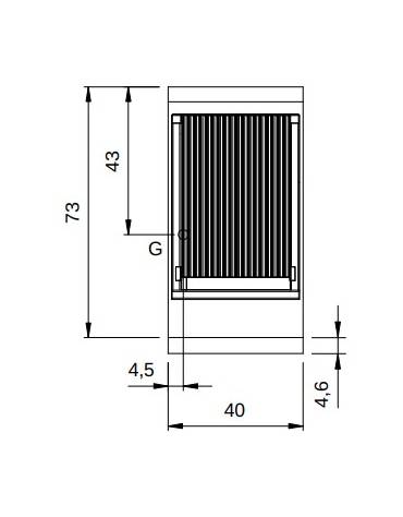 Griglia ad acqua grill a gas su armadio chiuso - potenza 7,5 Kw - cm 40x73x87h