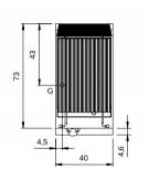 Griglia a pietra lavica a gas su vano aperto - potenza 7,5 Kw - cm 40x73x87h