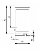 Brasiera multifunzione elettrica su vano aperto - capacità 11,5 lt - Potenza 4,5 kw - cm 40x73x87h