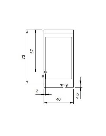 Brasiera multifunzione elettrica su vano con porta - capacità 11,5 lt - Potenza 4,5 kw - cm 40x73x87h