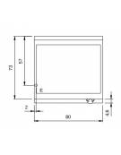 Brasiera multifunzione elettrica su vano con 2 porte - capacità 26 lt - Potenza 9 kw - cm 80x73x87h