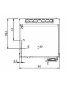 Brasiera a gas ribaltamento manuale capacità 60 lt  - Vasca in acciaio inox - cm 80x73x87h