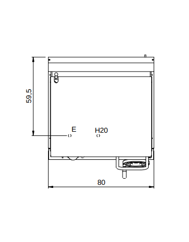 Brasiera elettrica ribaltabile manulamente Lt.60 - VASCA IN ACCIAIO INOX - cm 80x73x87h