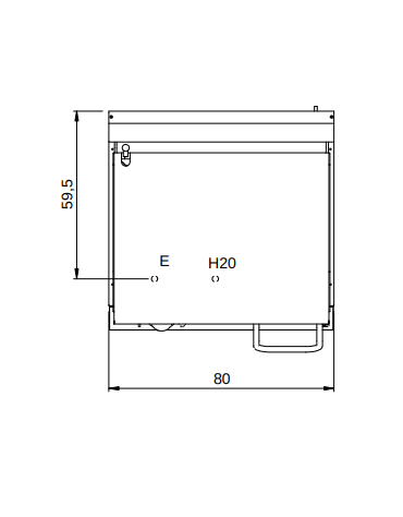 Brasiera elettrica ribaltabile motorizzata Lt.60 - VASCA IN ACCIAIO INOX - cm 80x73x87h